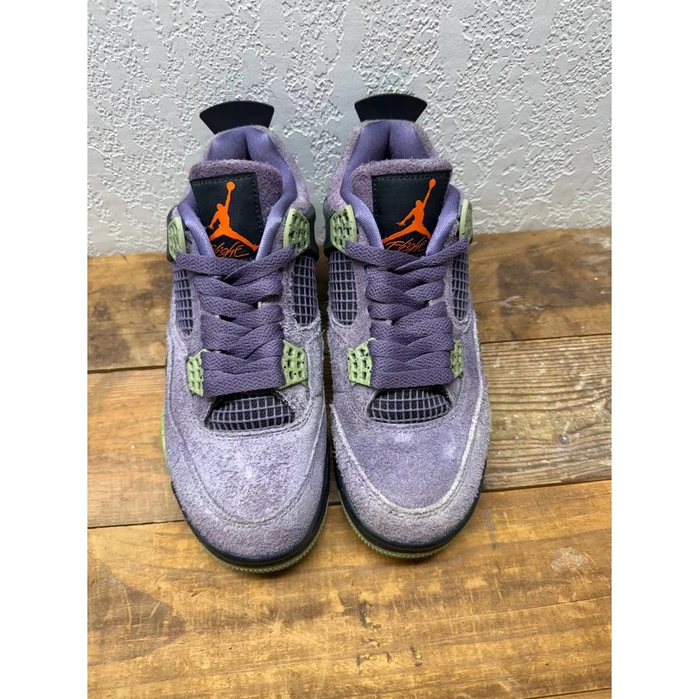 Jordan 4 Retro Canyon Purple Suede Sneakers Mens AQ9129-500